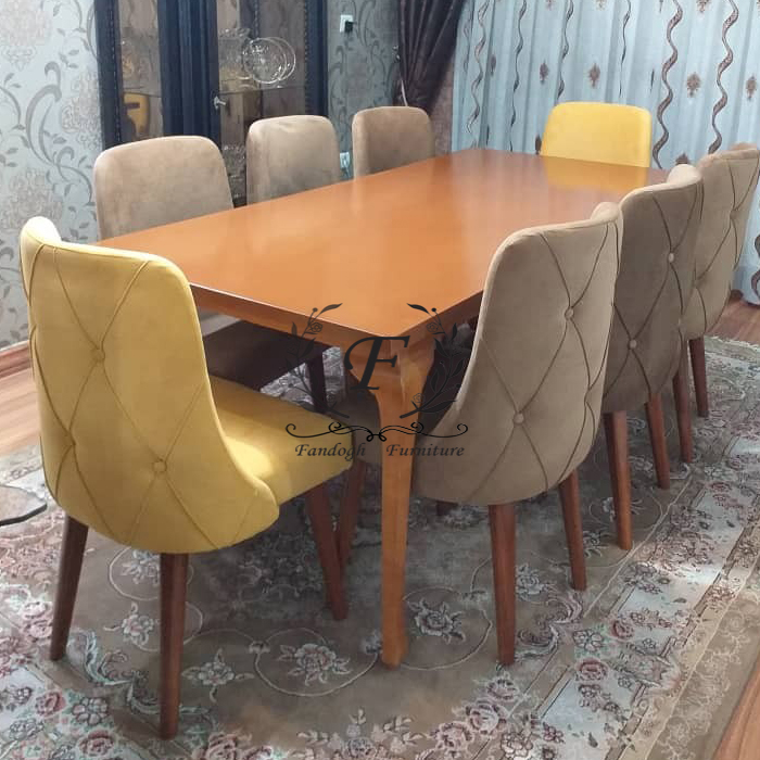 غذاخوری حلزونی با میز سم آهویی 4 نفره