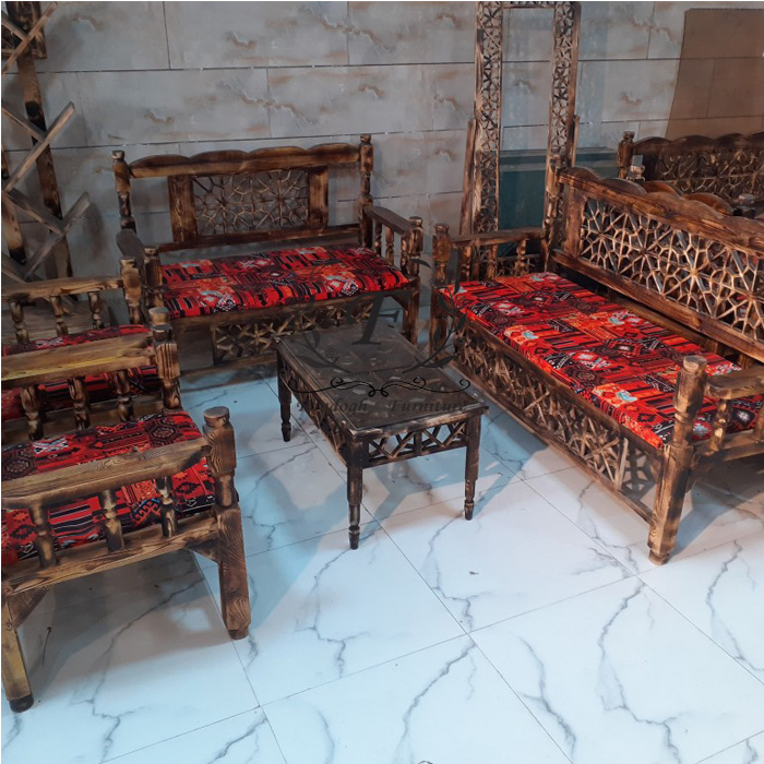 مبل خورشیدی ساده با جلو مبلی بدون شیشه